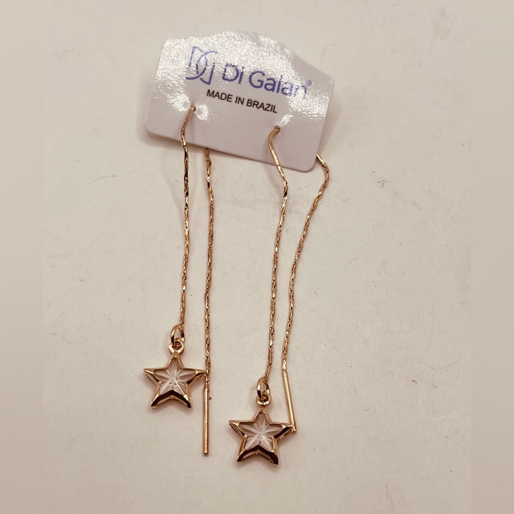 Gold filled threader earrings for women